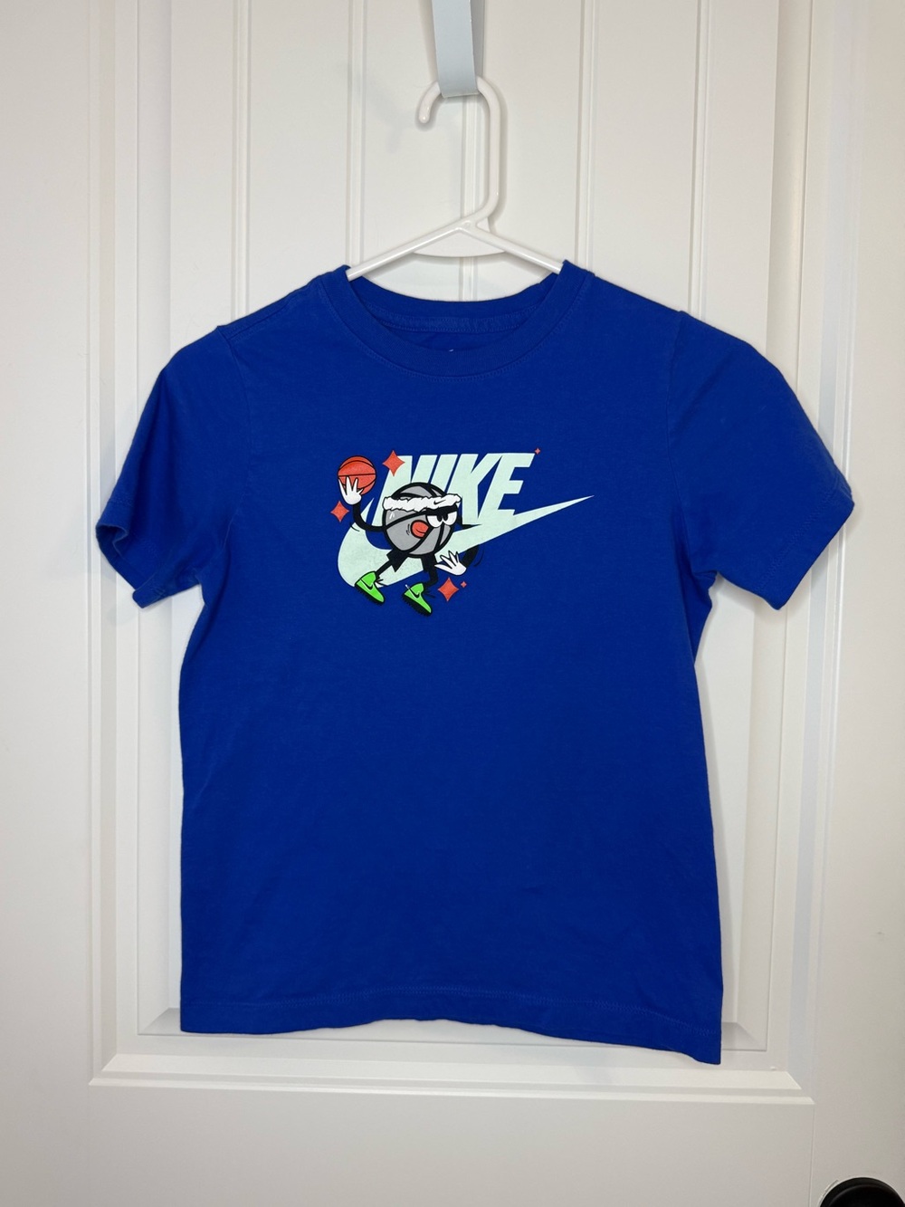 Nike Kids Blue Graphic Basketball Short-Sleeve Tee